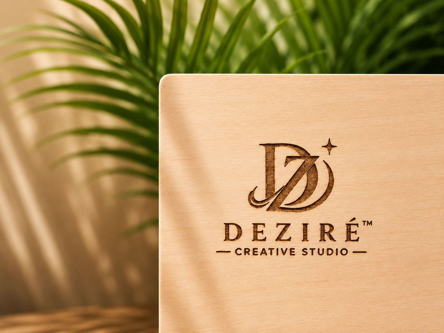 Personalised laser-engraved Deziré wooden gift