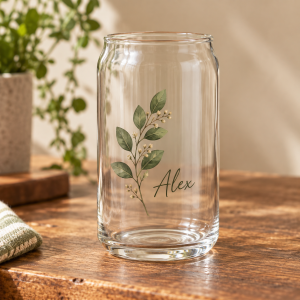 Personalised Glass Can — illustrative example